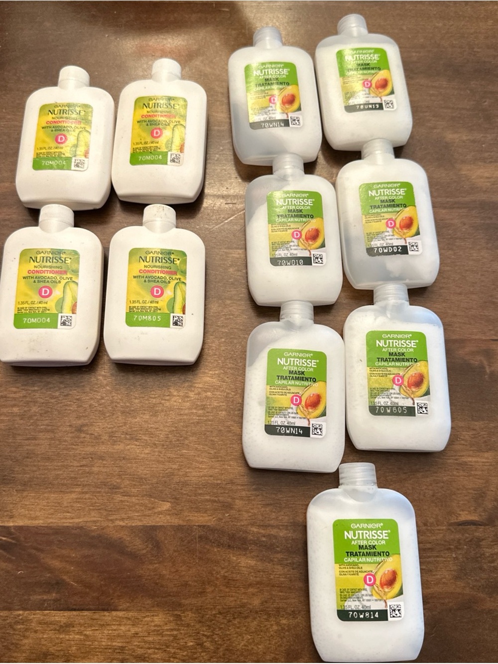 Garnier NUTRISSE Lot Bundle After Color Mask & Conditioner 1.35 oz Travel Size